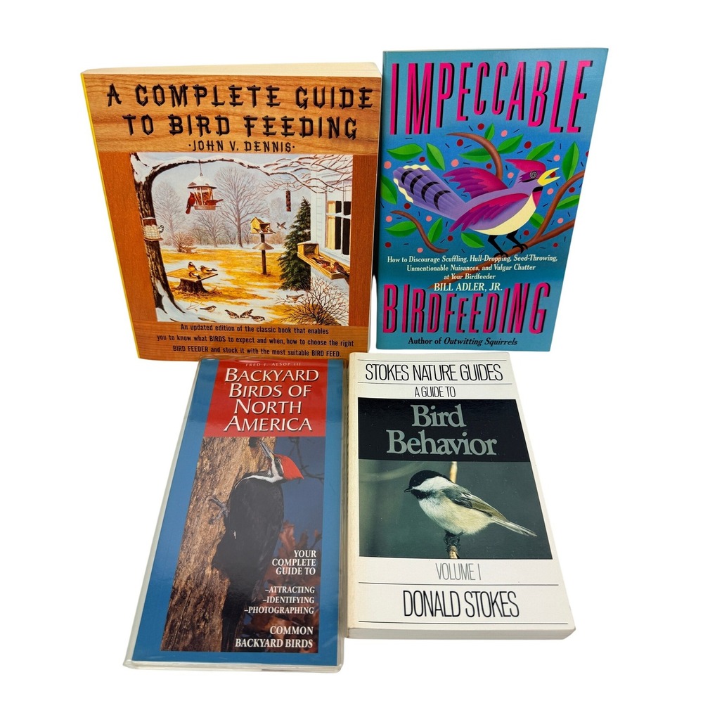 Lot of 4 Bird Watching Books Bird Feeding Behavior North America Guides Bundle